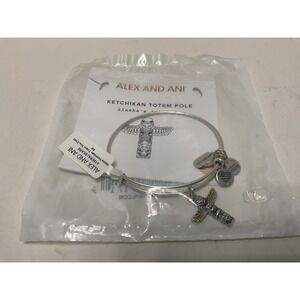 Alex and Ani Ketchikan Totem Pole Alaska Bangle Bracelet Silver A19EBALSKARS